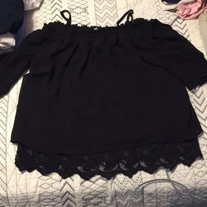 off the shoulder very cute blouse !